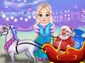 لعبة Little Elsa Clean Christmas Carriage على الانترنت