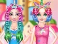 لعبة Princesses Rainbow Unicorn Hair Salon على الانترنت