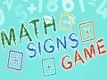لعبة Math Signs Game على الانترنت