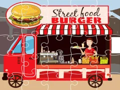 لعبة Burger Trucks Jigsaw على الانترنت