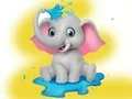 لعبة Coloring Book: Elephant Spraying Water على الانترنت
