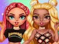 لعبة Rainbow Girls Dress Up Challenge على الانترنت