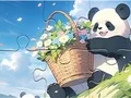 لعبة Jigsaw Puzzle: Basket Flower Panda على الانترنت