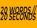 لعبة 20 Words in 20 Seconds على الانترنت