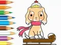 لعبة Coloring Book: Dog-Riding-Sled على الانترنت
