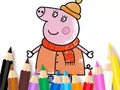 لعبة Coloring Book: Mommy Pig Winter على الانترنت