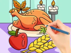 لعبة Coloring Book: Thanksgiving Turkey Meal على الانترنت