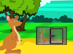 لعبة Red Kangaroo Baby Rescue from Cage على الانترنت