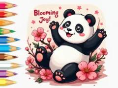لعبة Coloring Book: Little Panda Cherry Blossoms على الانترنت
