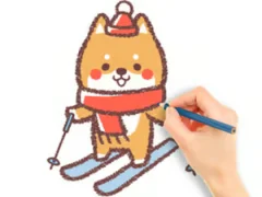 لعبة Coloring Book: Skiing Puppy على الانترنت