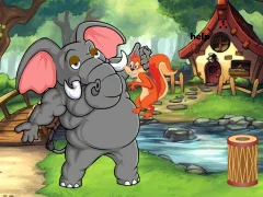 لعبة Squirrel Trapped To Giant Elephant على الانترنت