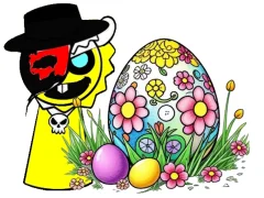 لعبة Sprunki Easter Coloring على الانترنت