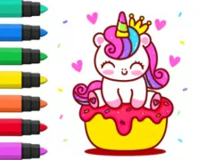 لعبة Coloring Book: Unicorn Cupcake على الانترنت