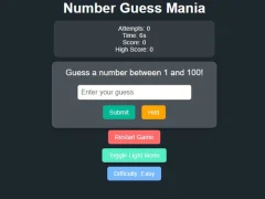 لعبة Number Guess Mania على الانترنت