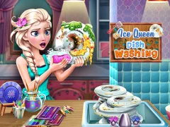 لعبة Ice Queen Dish Washing على الانترنت