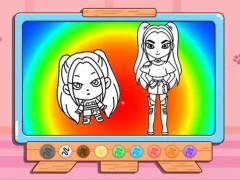 لعبة Coloring Book: Mira Kpop Demon Hunters على الانترنت