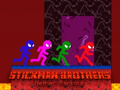 لعبة Stickman Brothers Nether Parkour على الانترنت