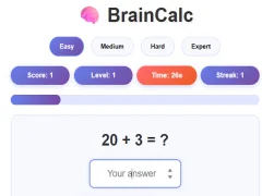 لعبة BrainCalc على الانترنت