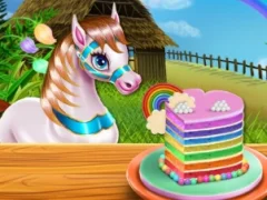 لعبة Pony Cooking Rainbow Cake على الانترنت