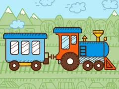 لعبة Trains For Kids Coloring على الانترنت