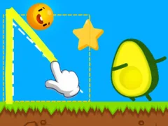لعبة Where's My Avocado Draw Lines على الانترنت