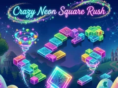 لعبة Crazy Neon Square Rush على الانترنت