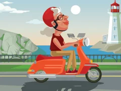 لعبة City Scooter Ride Coloring على الانترنت