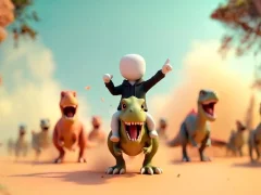 لعبة Stickman: Dinosaur arena على الانترنت