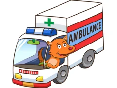 لعبة Cartoon Ambulance Puzzle على الانترنت