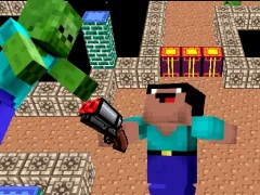 لعبة Space Adventure: Noobiks Battle vs Zombies على الانترنت