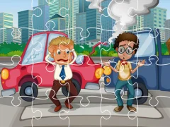 لعبة Crash Car Jigsaw على الانترنت