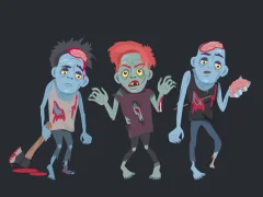 لعبة Zombies and Skeletons Coloring على الانترنت