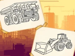 لعبة Construction Trucks Coloring على الانترنت