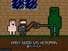 لعبة Baby Noob vs Heroman 2 Player على الانترنت