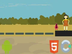 لعبة Squid Glass Game 2D على الانترنت