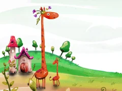 لعبة Cartoon Giraffe Puzzle على الانترنت