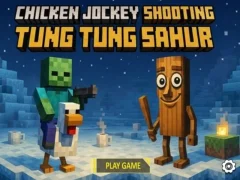 لعبة Chicken Jockey Shooting Tung Tung Sahur على الانترنت