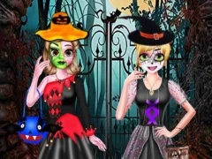 لعبة Sister's Halloween Dresses على الانترنت