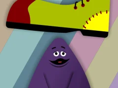 لعبة Grimace vs giant clown shoes على الانترنت