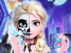 لعبة Elsa's Halloween Party Tattoo على الانترنت