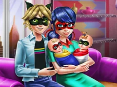 لعبة Dotted Girl Family Day على الانترنت