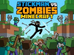 لعبة Stickman vs Zombies Minecraft على الانترنت