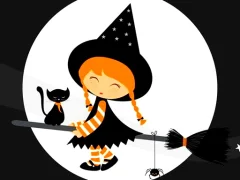 لعبة Cute Halloween Witches Jigsaw على الانترنت