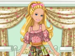 لعبة Barbie's Patchwork Peasant Dress على الانترنت