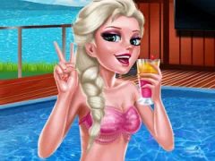 لعبة Ice Queen Pool Day على الانترنت