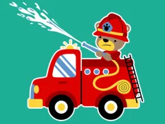 لعبة Animal Firetrucks Match 3 على الانترنت
