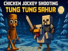 لعبة Chicken Jockey Shooting Tung Tung Sahur على الانترنت