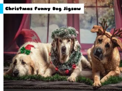 لعبة Christmas funny dog puzzle على الانترنت