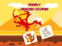 لعبة Friendly Dragons Coloring على الانترنت