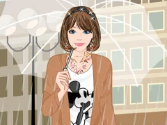 لعبة Rainy Day Dress up على الانترنت